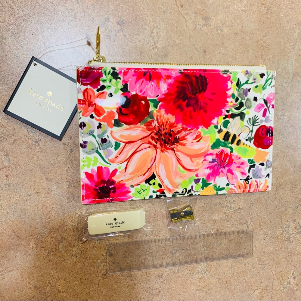 KATE SPADE Floral Pencil Pouch